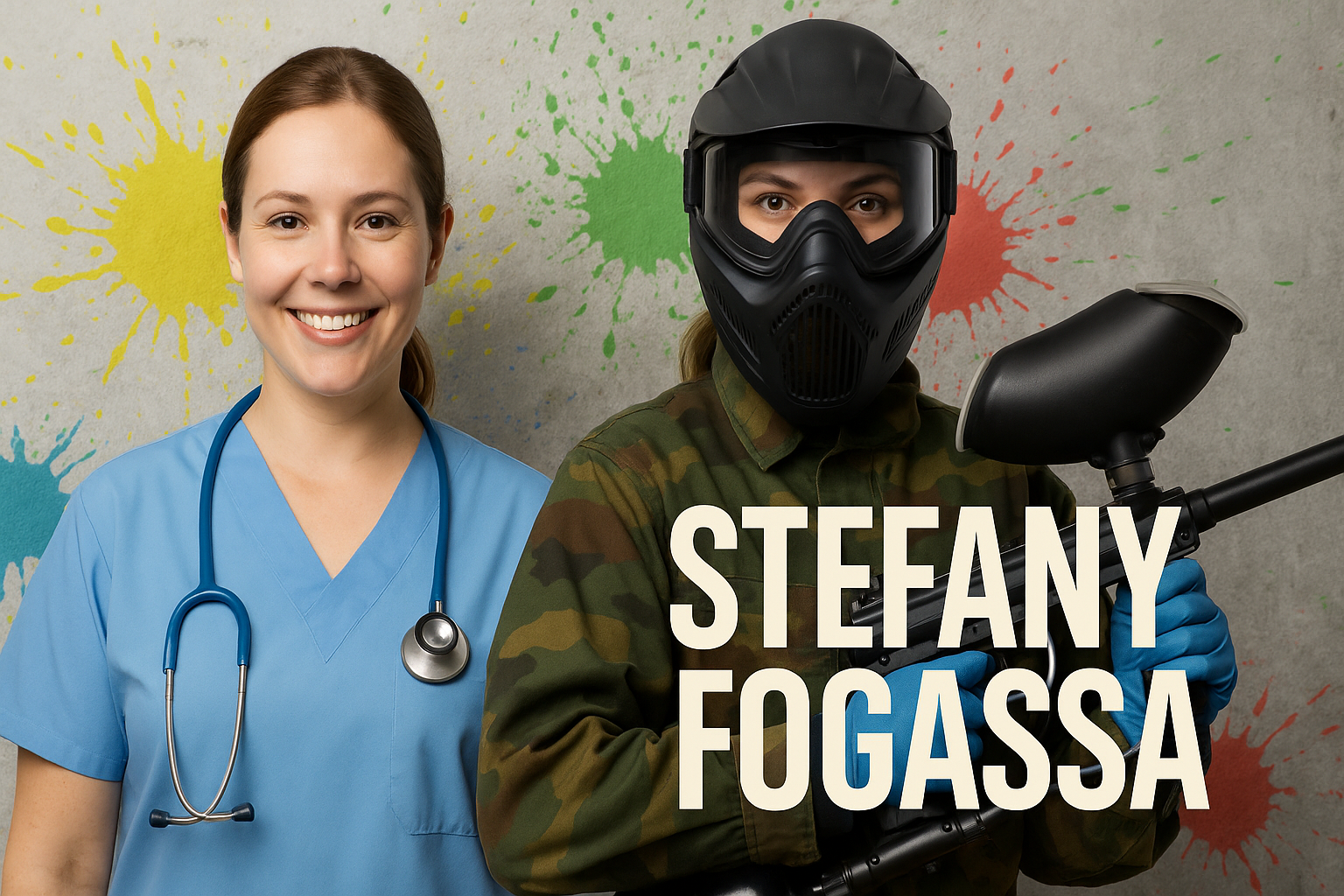 A enfermeira que virou fera no paintball